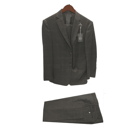 Ralph Ralph Lauren Atheltic Fit Plaid 2-Piece Suit Charcoal/Brown 38Short 30W