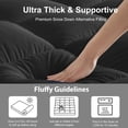 thumbnail image 3 of Teler Mattress Topper Twin XL Size for Back Pain, 400TC Extra Thick Mattress Pad Pillow Top, Quilted Fitted Mattress Protector Cover with 8-21" Deep Elastic Pocket, Soft & Breathable, Black, 3 of 7
