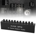 thumbnail image 1 of 10 Channel Headphone Magnifier Stereo Audio Distribution Splitter Independent Control Compatible with 3.5MM and 6.35MM Headphone Portable for Studio and Stage Supports Recording, 1 of 8