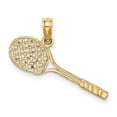 thumbnail image 4 of FJC Finejewelers 10 kt Yellow Gold Solid Polished 3-D Tennis Racquet Charm 7 x 23 mm, 4 of 7