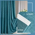 thumbnail image 6 of Lapalife Blackout Velvet Curtains, Scroll Floral Pattern Rod Pocket Thermal Insulated Velvet Curtain Drapes for Living Room, 2 Panels, 52"x 96", Sky Blue, 6 of 8