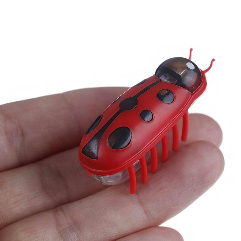 WREA 2pcs Mini Robot Beetle Cat Toy Electric Beetle Toy Interactive Pet Bug Toy For Pet Cat Mouse