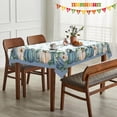 thumbnail image 2 of Fall Blue Pumpkin Polyester Tablecloth Rectangular 60x84 Inch, Thanksgiving Autumn Buffalo Plaid Washable Table Cloth Picnic Party Table Cover for Kitchen Dinning Room Decor, 2 of 5