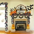 thumbnail image 4 of RBCKVXZ Black Maple Leaf Garland, Halloween Artificial Hanging Fall Leave Vines, Fall Floral Garlands Thanksgiving Decor for Home Wedding Party (5.74 FT), 4 of 6
