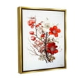thumbnail image 4 of Stupell Industries Red Flower Branches Botanical & Floral Painting Gold Floater Framed Canvas Art Print Wall Art, 17 x 21, 4 of 10