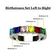 thumbnail image 4 of Nana Princess Channel Set Mothers Day Ring 1-6 Stone for Women, Sterling Silver, Size 5, Stone 5, 4 of 7
