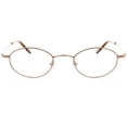 thumbnail image 2 of Optical Eyewear - Oval Shape, Metal Full Rim Frame - Prescription Eyeglasses RX, Pale Copper, 2 of 4