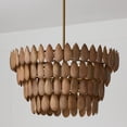 thumbnail image 5 of Capital Lighting 354442LW Ravi 4 Light 29" Wide Chandelier - Light Wood / Patinaed Brass, 5 of 6