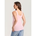thumbnail image 4 of Maternity Tank Tops with Lacetrim Summer Sleeveless Pregnancy Shirts Cotton Ribbed, 4 of 5