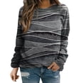 thumbnail image 1 of Long Sleeve Tops O Neck Loose Pullover Women Graphic Sweatshirts Comfy Retro Tops Daily Tops Tunic Sweatshirts, 1 of 5