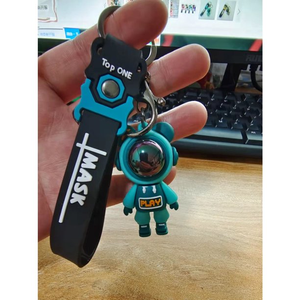 Tiktok Trend Lindo De Dibujos Animados Rayo Oso Astronauta Llavero Coche Mochila Moda Colgante