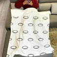thumbnail image 4 of Football Blanket 60"x80" Black Print White Fleece Blanket Soft Fuzzy Throw Blankets Rugby Lover Gifts for Boys, 4 of 6