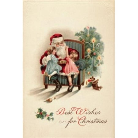 Posterazzi SAL9801078 Best Wishes for Christmas Nostalgia Cards Poster Print - 18 x 24