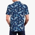 thumbnail image 4 of Daiia Blue Bus Pattern Men’s Polo Shirts,Solid Deck Shirt,Classic Fit, Breathable Cotton Polo for Casual and Sport Wear-Medium, 4 of 9