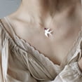 thumbnail image 5 of Modern Swallow Bead Clavicle Necklace, Adjustable Alloy Resin Chain with Ethnic Charm, Lightweight Daily Jewelry for Women, 5 of 8