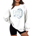 thumbnail image 2 of Gamivast Game Day Football Sweatshirt for Women Cute Heart Graphic Long Sleeve Crewneck Pullover Relaxed Fitted Drop Shoulder Tops Superbowl Outfit 2026, 2 of 4