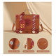 thumbnail image 5 of Color Sólido Letras Mano Bolso De Para Mujer Bandolera Moda Lab.G Café, 5 of 5
