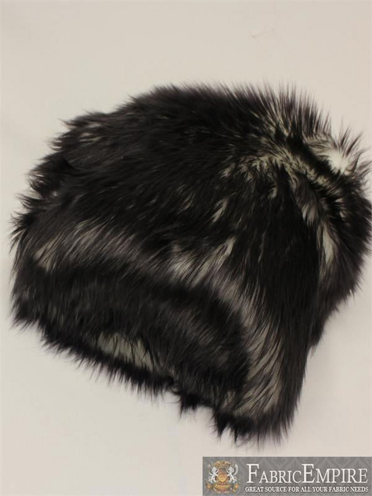 Faux Fur Fabric Long Pile Candy Shaggy BLACK/ 60" Wide / Sold by the yard