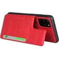 thumbnail image 5 of Galaxy S20 Plus Luxury PU Leather Case,Credit Card Holder,Cash Slots,Stand Function Soft TPU Back Wallet Case Flip Wrist Strap Multi-Function Durable Case for Samsung Galaxy S20 Plus 6.7",Red, 5 of 7