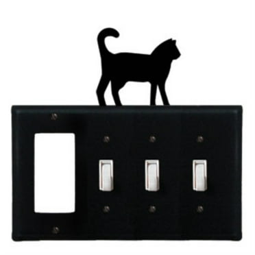 Cat - Single GFI and Triple Switch Cover