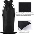 thumbnail image 2 of Package 10pcs Wine Bags, Hessian Cloth Bottle Gift Bags Drawstring For Blind Taste Halloween Party Holiday Giving (black), 2 of 5