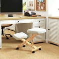 thumbnail image 2 of HOMCOM Ergonomic Kneeling Chair, Posture Chair for Home Office, Cream White, 2 of 10
