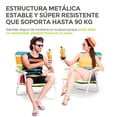 thumbnail image 4 of Silla Plegable Para Playa Hikeo Portátil Estructura Metálica 2 Piezas, 4 of 8