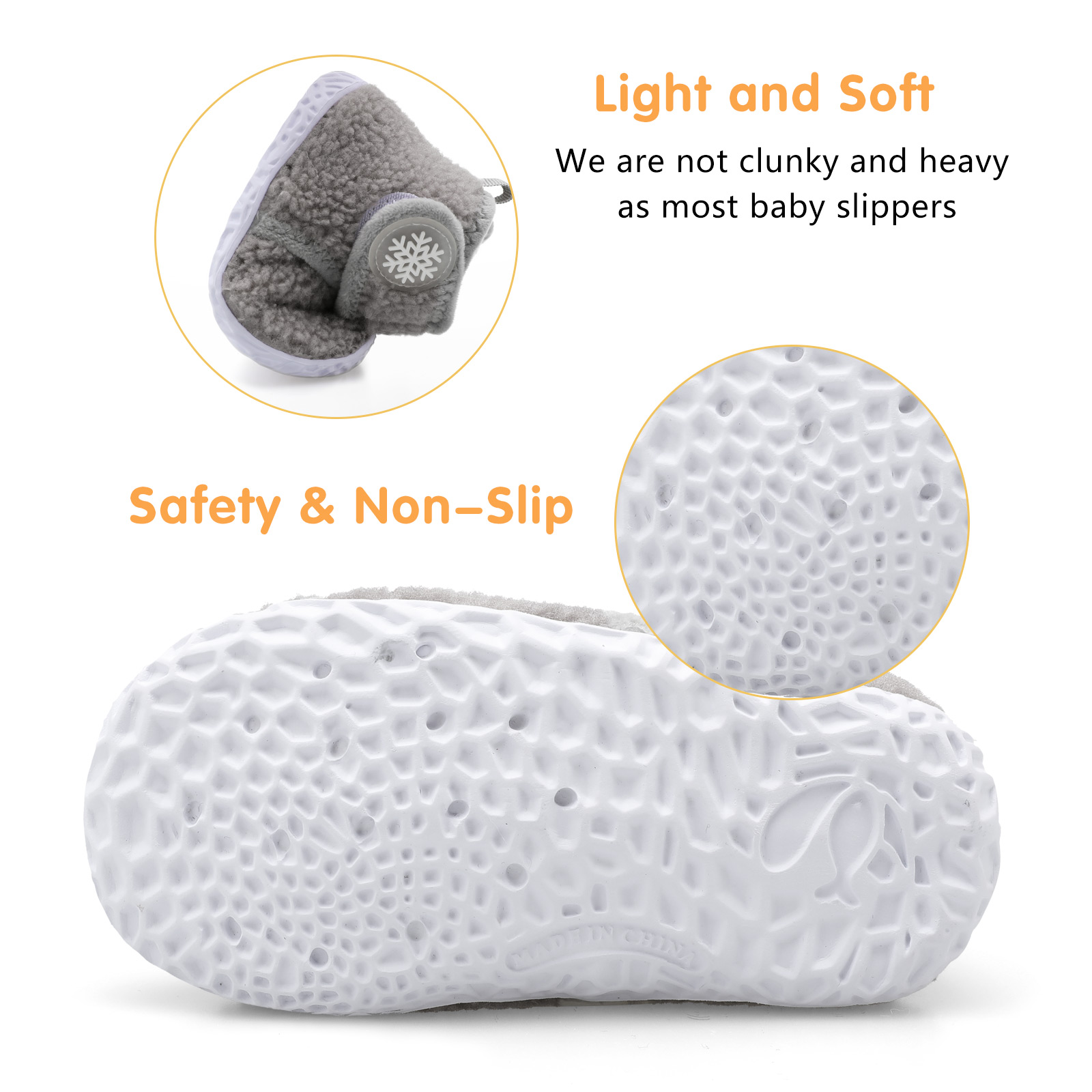 Barerun Toddler Fleece Bootie Slippers photo 3