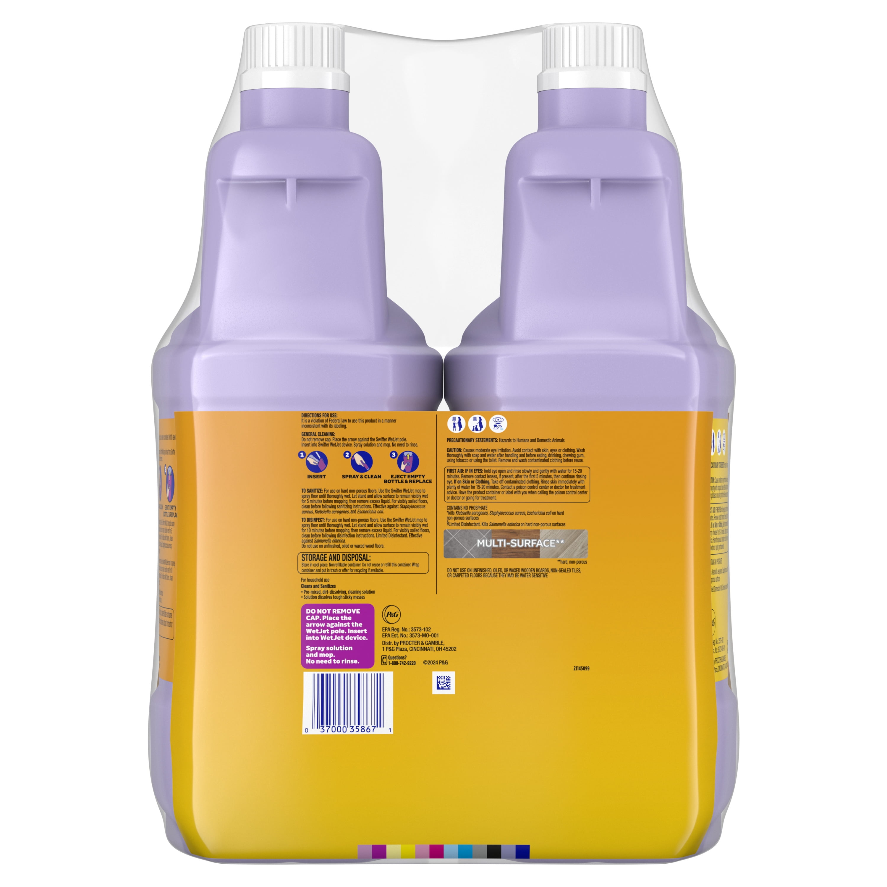 Swiffer, WetJet Mop Refill Solution, 42.2 fl oz, Antibacterial