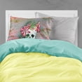 thumbnail image 2 of Day of the Dead Skull Flowers Fabric Standard Pillowcase, 2 of 2