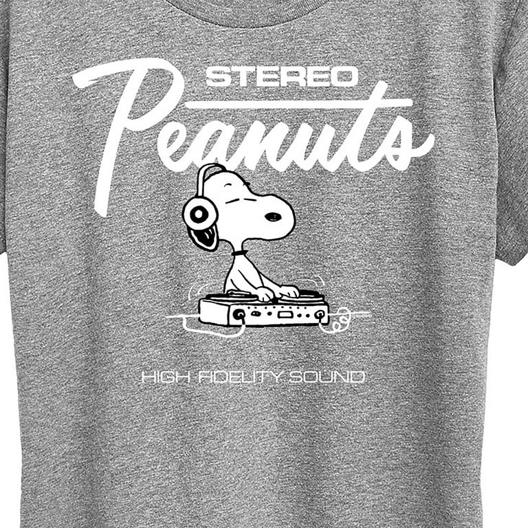Peanuts - Stereo Snoopy Dj - Women's Short Sleeve Graphic T Peanuts - Stereo Snoopy Dj - Women's Short Sleeve Graphic T