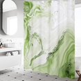 thumbnail image 2 of Sage Green Marble Small Stall Shower Curtain 36 x 72, Abstract Ombre Half Size Narrow Shower Curtain Set, 36 inch Modern Fabric Shower Curtains for Chic Luxury Bathroom Decor, 2 of 6