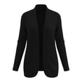 thumbnail image 7 of BXJX Womens Knit Cardigans, Casual Long Sleeve Lightweight Open Front Cardigan Sweaters with Pockets Black Size 2XL, 7 of 7