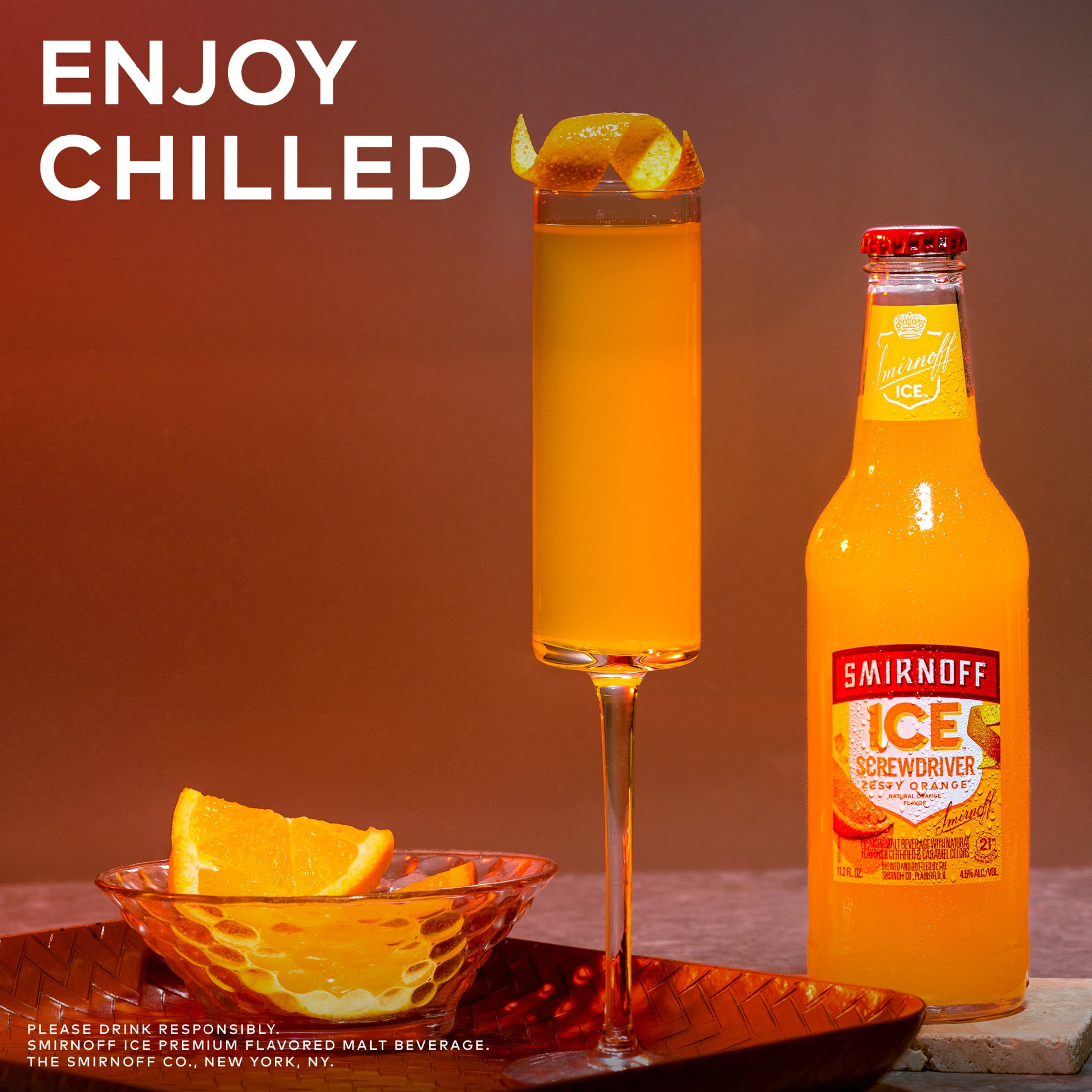 Smirnoff Ice Screwdriver, 6 pack, 11.2 fl oz Bottles, 4.5% ABV