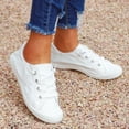 thumbnail image 6 of Womens Classic White Sneakers Non Slip Fashion Low Top Canvas Shoes Lightweight Casual Sneakers, 6 of 6