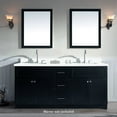 thumbnail image 4 of ARIEL Hamlet 73 in. Bath Vanity in Black with Quartz Vanity Top in White with White Basins, 4 of 7