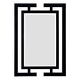 thumbnail image 1 of 41" Wall Mirror - Gloss Black, 1 of 1