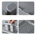 thumbnail image 4 of Dish Rack, Large Capacity, Dish Drying Rack with Cutlery Holder, Removable Drip Tray, Compact Kitchen Drainers for Countertop, Grey, 4 of 10