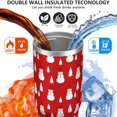 thumbnail image 3 of Christmas 30oz Handheld Travel Tumbler with Handle – Double Wall Stainless Steel Insulated Cup, Flip Straw Lid, Leak-Proof & BPA-Free for Hot and Cold Drinks – Durable Coffee & Juice Mug Black, 3 of 7