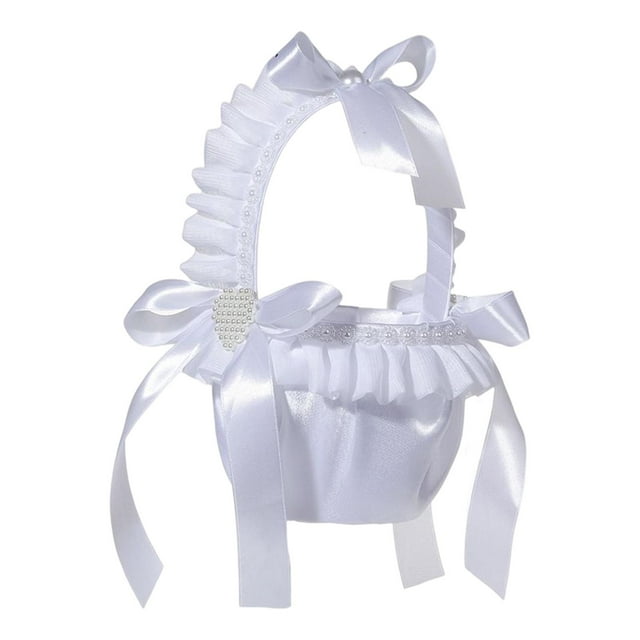 Cesta de cintas multiusos para guardar dulces, recuerdos elegantes para bodas y fiestas de Pascua. sin encaje