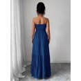 thumbnail image 2 of Off Shoulder Pleated Maxi Dress for Women – Strapless Tube Top Summer Dress with Tiered Skirt, 2 of 10