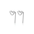 thumbnail image 2 of QQTDFG 925 Sterling Silver Simple Heart Stud Hook Earrings Women Jewelry A1940-Gold, 2 of 6
