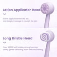 thumbnail image 5 of Electric Back Scrubber for Shower Body Brush, Waterproof Shower Body Scrubber for Cleansing, Massaging, Rechargeable Bath Brush for Kids & Adults with 2 Heads & 3 Speed Modes, Taro Purple, 5 of 9
