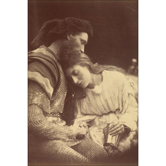 24"x36" Gallery Poster, Parting of Sir Lancelot & Guinevere by Julia Margaret Cameron 1865