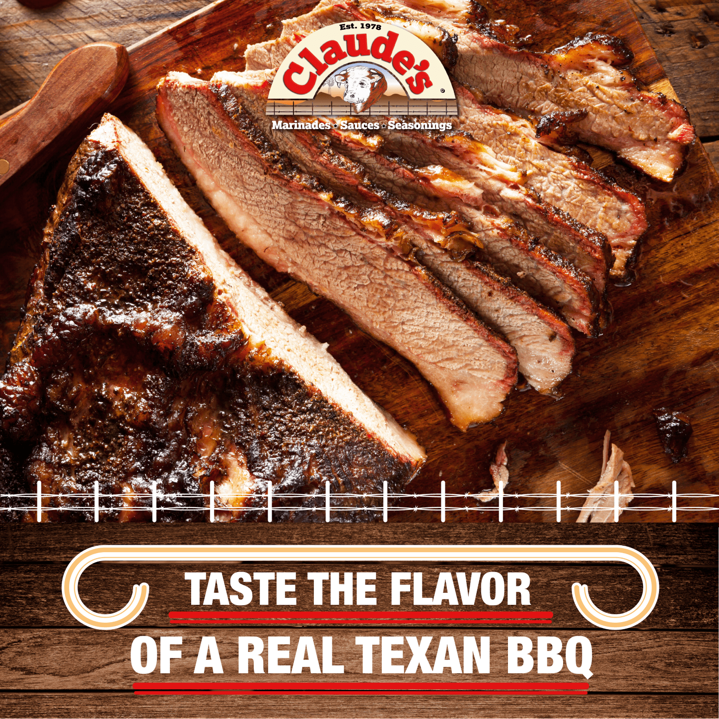 (3 pack) Claude's Barbeque Brisket Marinade Sauce, 64 fl oz Bottle