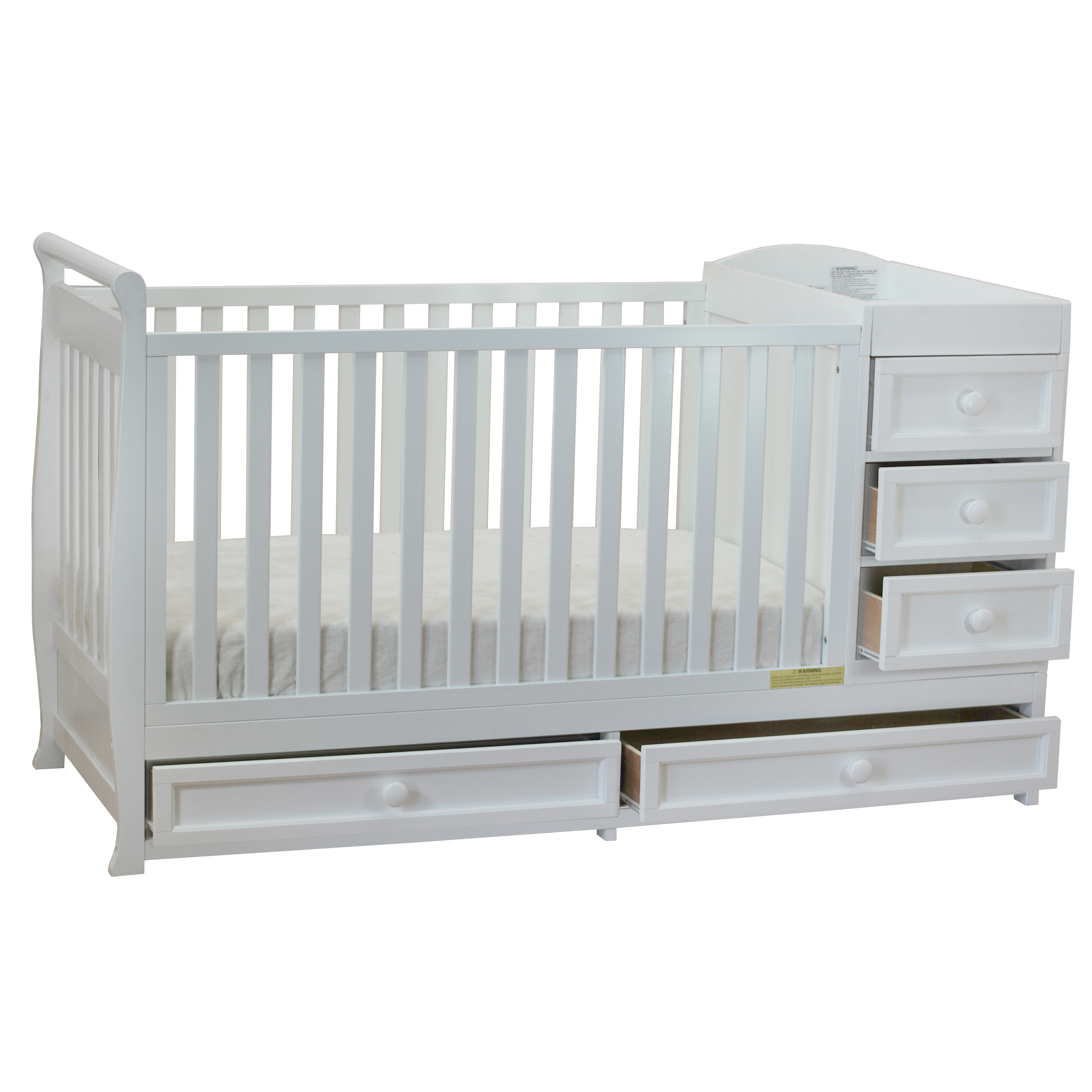AFG Baby Furniture Daphne 2-in-1 Convertible Crib and Changer White - image 3 of 6