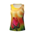 thumbnail image 4 of Haiem Rose Psychedelic Workout Tank Tops for Women, Athletic Sports Slim-Fit Tank Tops, Compression Sleeveless Dry Fit Shirts,Athletic Shirt-Medium, 4 of 9