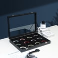 thumbnail image 7 of Coward Jewelry Organizer Box, Black Velvet 12 Grids Bracelet Bangle Necklace Jewelry Display Tray Case with Transparent Glass Lid for Home Drawer Desk or Store Selling Show, 7 of 7