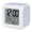 Blue, Sky, Azure, White, variant on Polka Dot Digital Alarm Clock for Bedrooms, Smart LED Alarm Clock with 7 Color Changing Night Light, Pink Modern Geometric Vintage Spots Silent Wake Up Clocks for Sleep Study Cooking 3.2"x3.2"