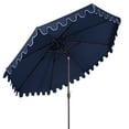 thumbnail image 3 of PolyTEAK Outdoor Patio Umbrella, Fade Resistant Outdoor Umbrella with Easy Open Crank and Push Button Tilt Mechanism, (11FT, Navy, Black Pole), 3 of 10